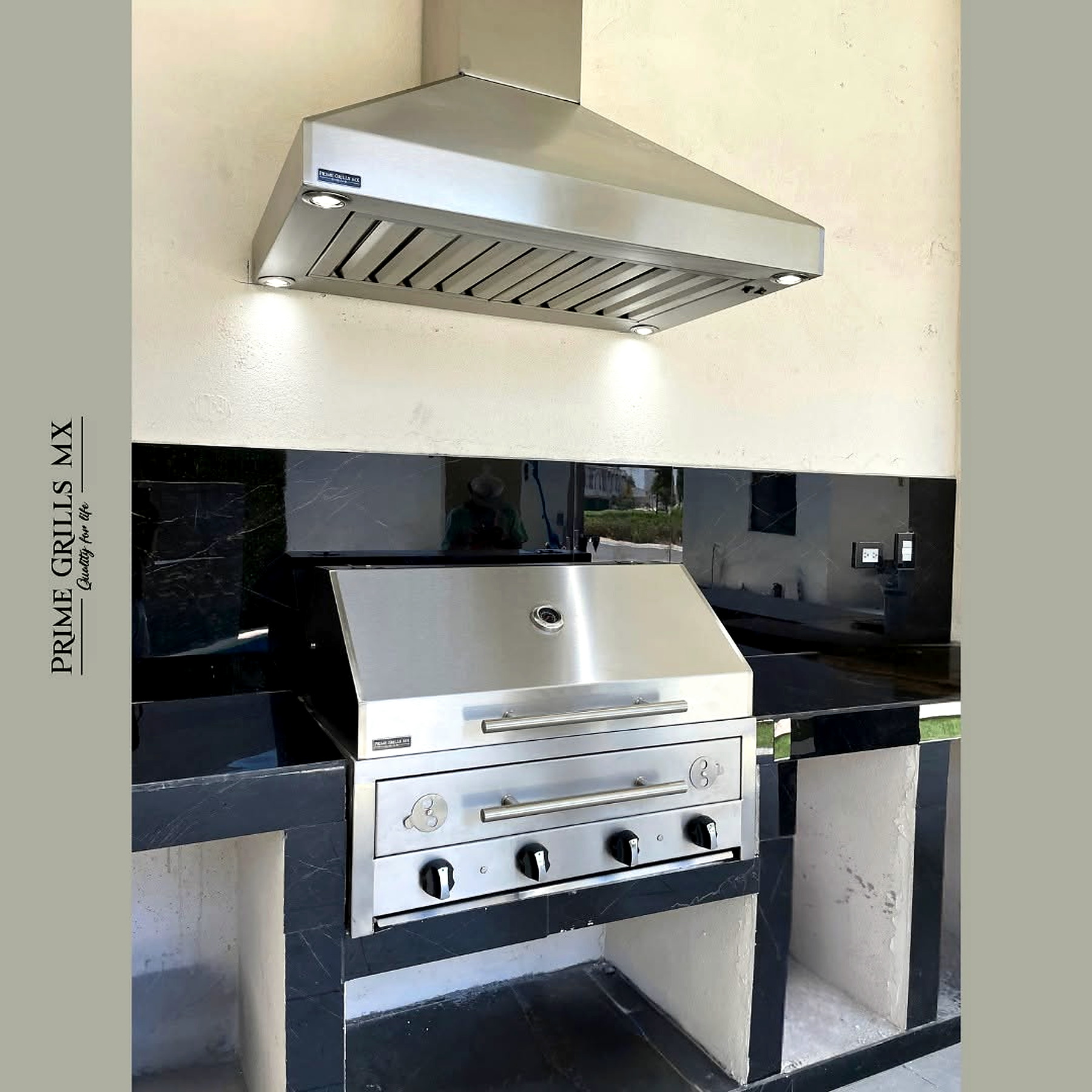 Prime Grill Fusión con Campana Prisma instalado en Monterrey